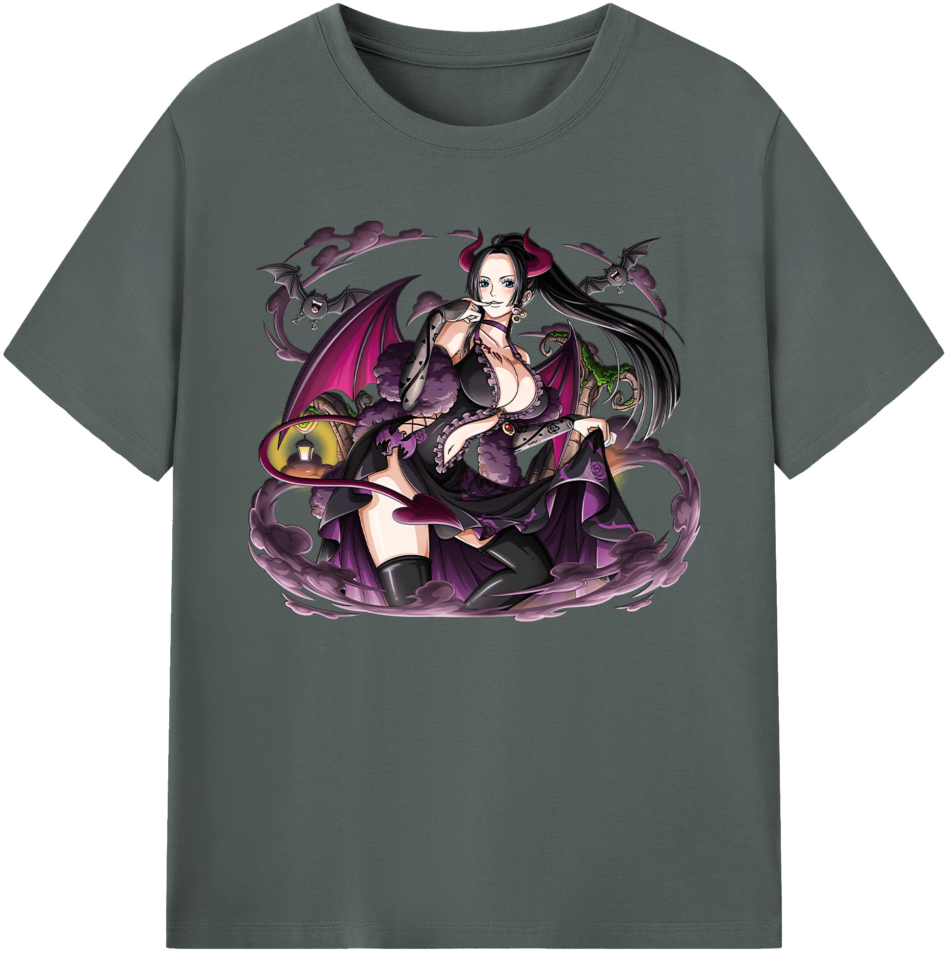ワンピース ボア・ハンコック ONE PIECE Boa·Hancock 綿100％ メンズ半袖Tシャツ｜肌触りやわらか＆通気性